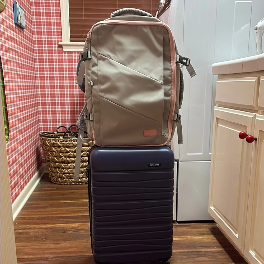 Stylish Gray and Pink Backpack - Picture 13 of 13